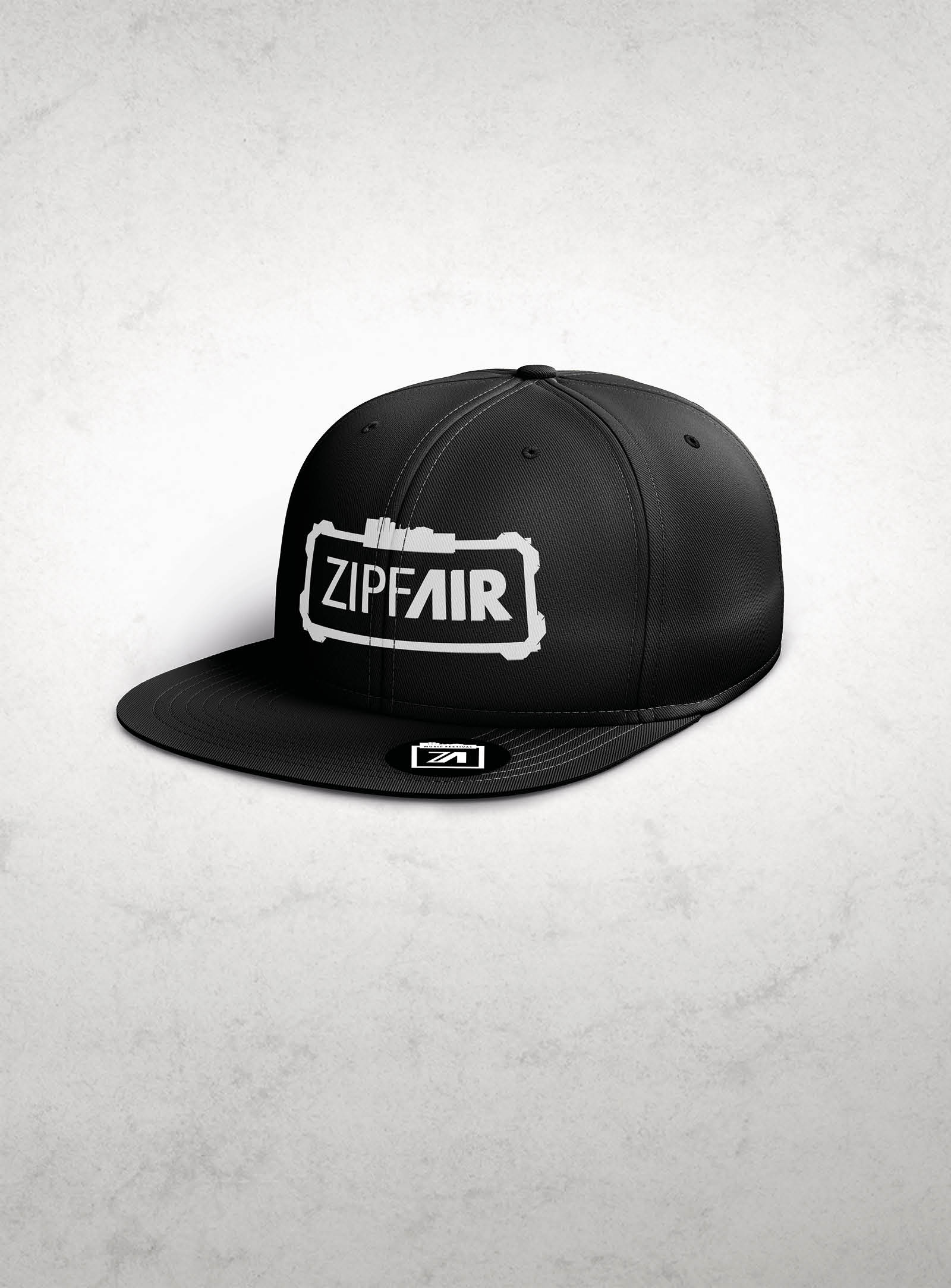 ZipfAir Snapback Cap black